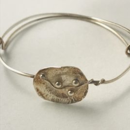 Bracelet – Sterling Silver adjustable with flower motif