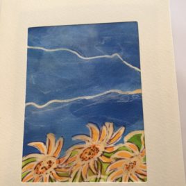 Silk Greeting Cards – Hand painted silk card