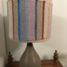 Lampshade – Handwoven fabric mounted on a frame