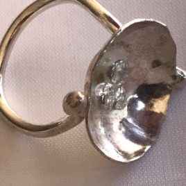 Ring – Sterling silver ring with large dome and silver balls
