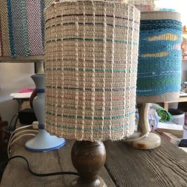 Lampshade – Handwoven fabric mounted on a frame