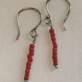 Earring – Sterling silver wire with Murano beads