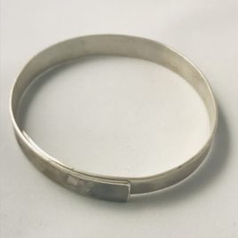 Bracelet – Sterling Silver adjustable oxidised bangle