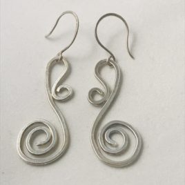 Earring – Sterling silver spiral wire