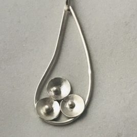 Pendant – Sterling Silver wire with three domes
