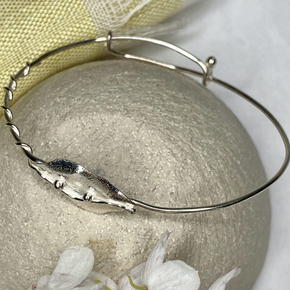 Bracelet / Bangle – Sterling Silver Leaf Bracelet