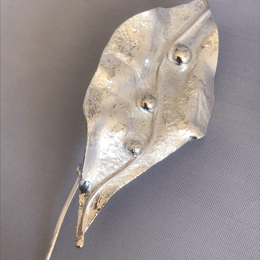 Brooch – Sterling Silver Large Leaf Brooch