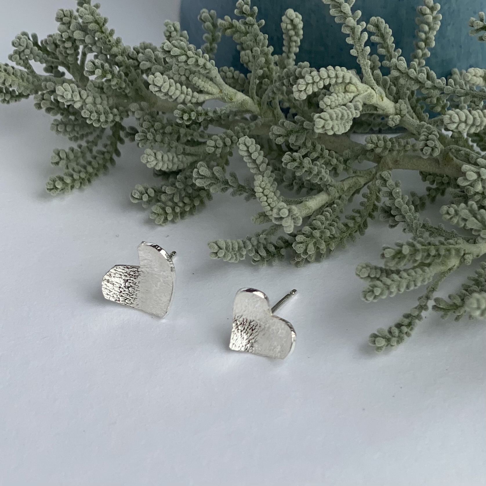 Earrings – Sterling Silver Heart Stud Earrings