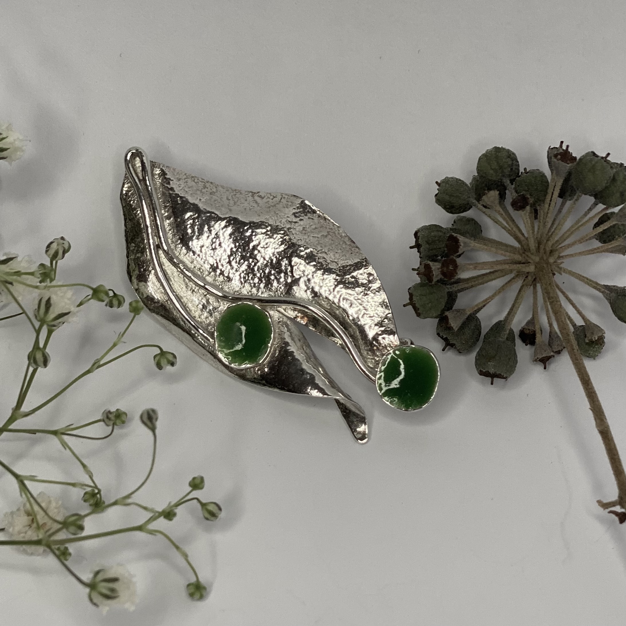 Brooch – Sterling Silver Textured and Formed Brooch