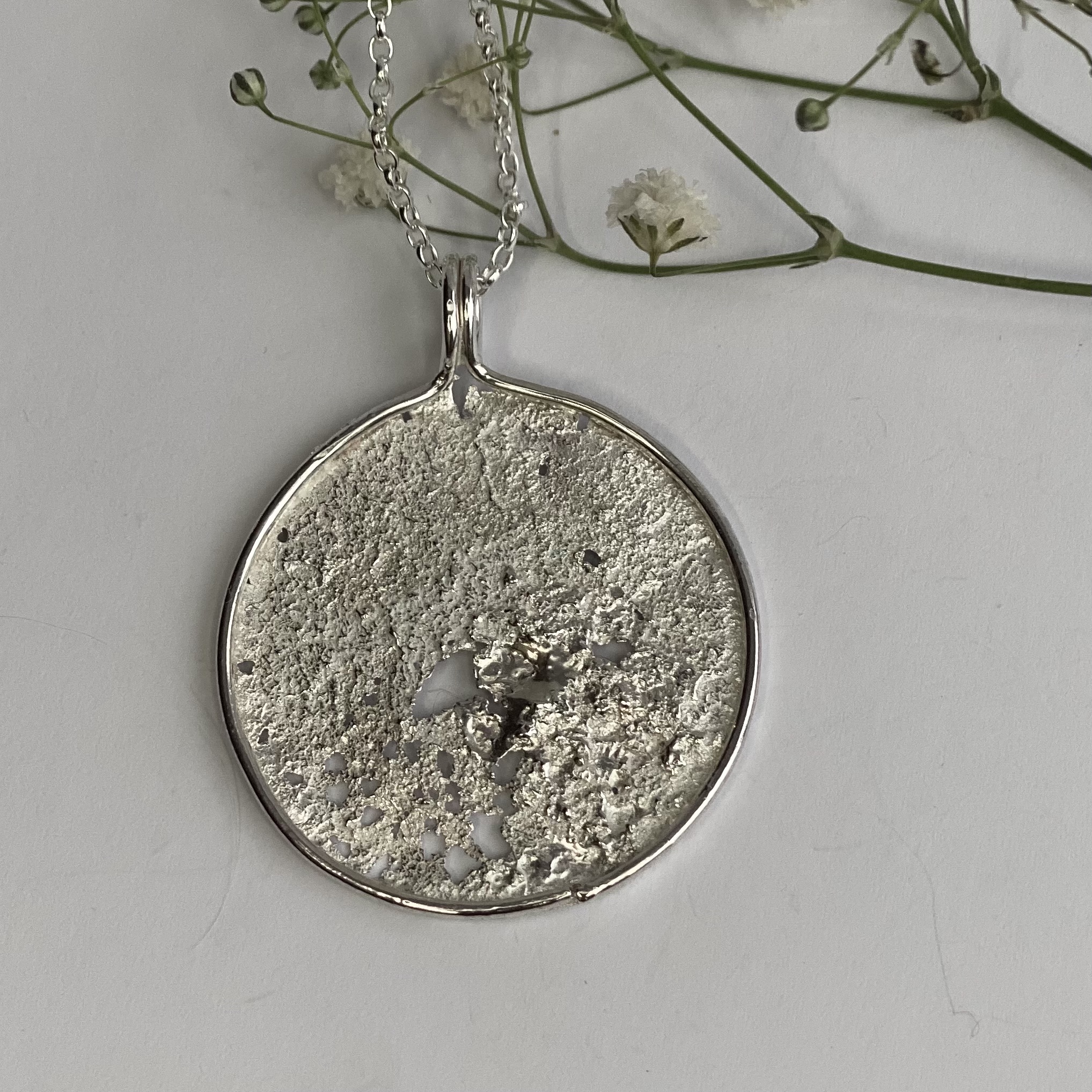 Pendant – Crafted from molten sterling silver